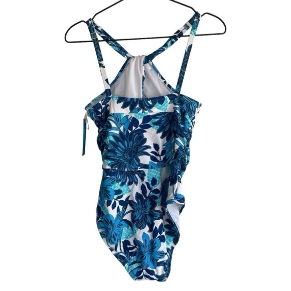 New! Bleu Rod Beattie High Neck Keyhole One-Piece Swimsuit - Picture 2 of 9